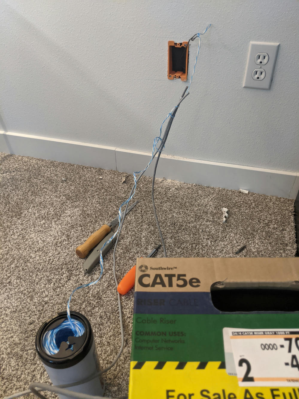 Network cable install 